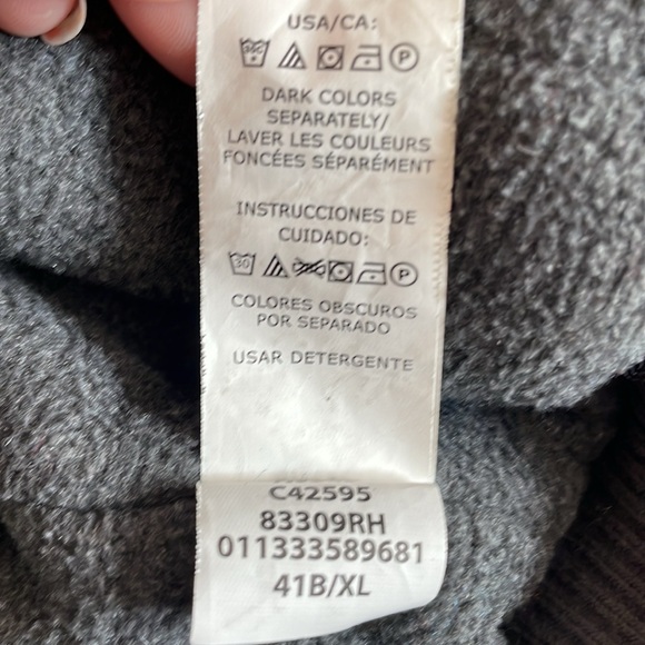 Chaps navy blue fleece vest with outer zipper pockets  Men’s size XL - Picture 8 of 14